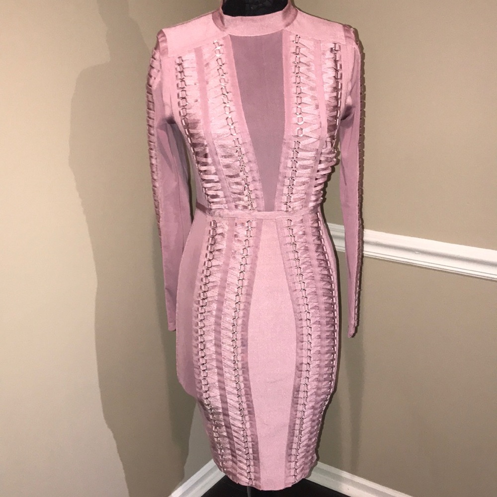 Pink bandage dress